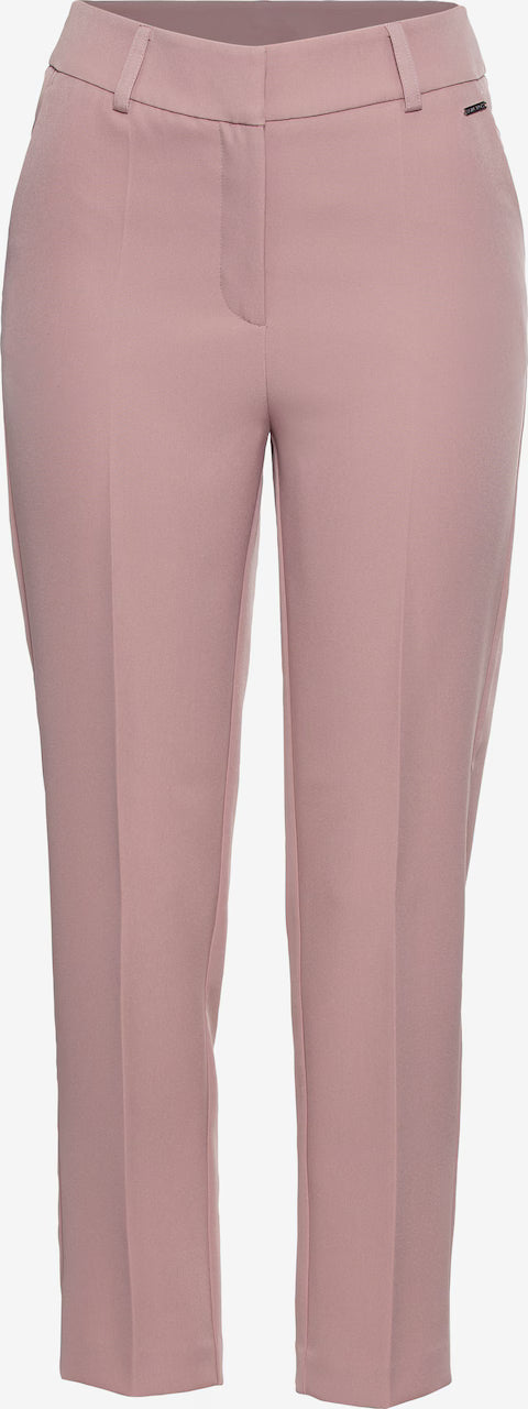 LAURA SCOTT Regularne spodnie plisowane w kolorze różowym