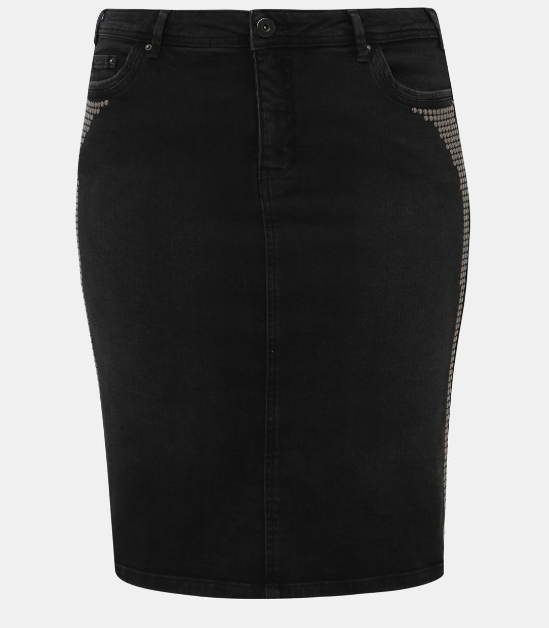 Spódnica Zizzi Minsk Ciemnoszara jeansowa pochwa