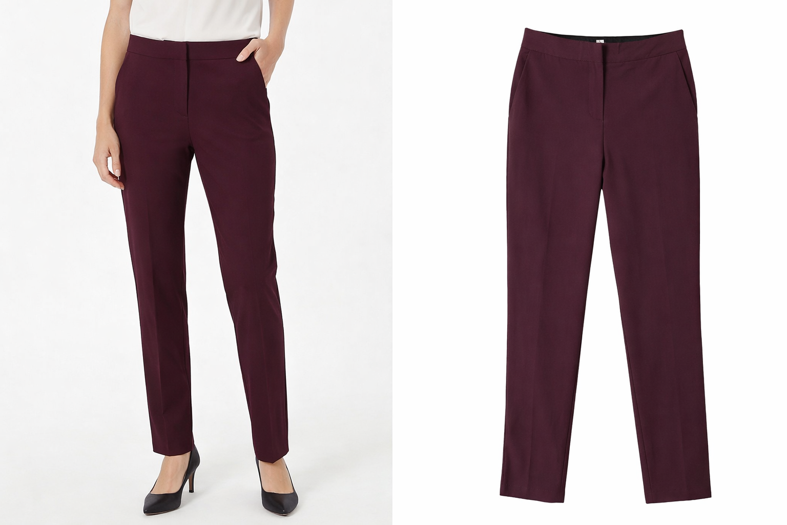 Spodnie TOPSHOP w kolorze burgundowym