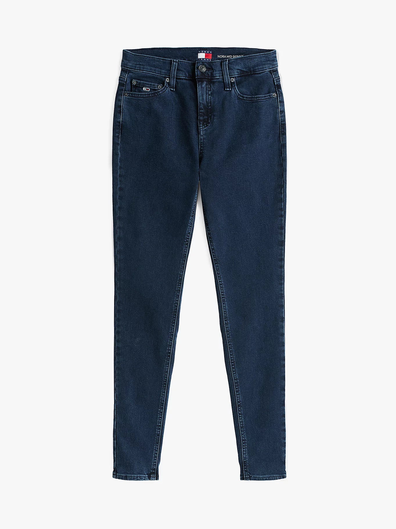 Obcisłe jeansy Nora z spożycia stanem