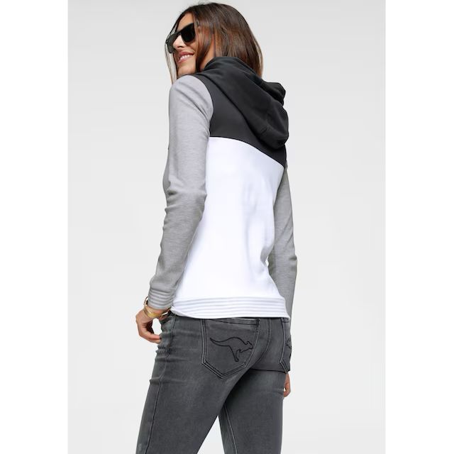 Bluza z KangaROOS, długi rękaw, dopasowany krój, wykonany z materiału interlock