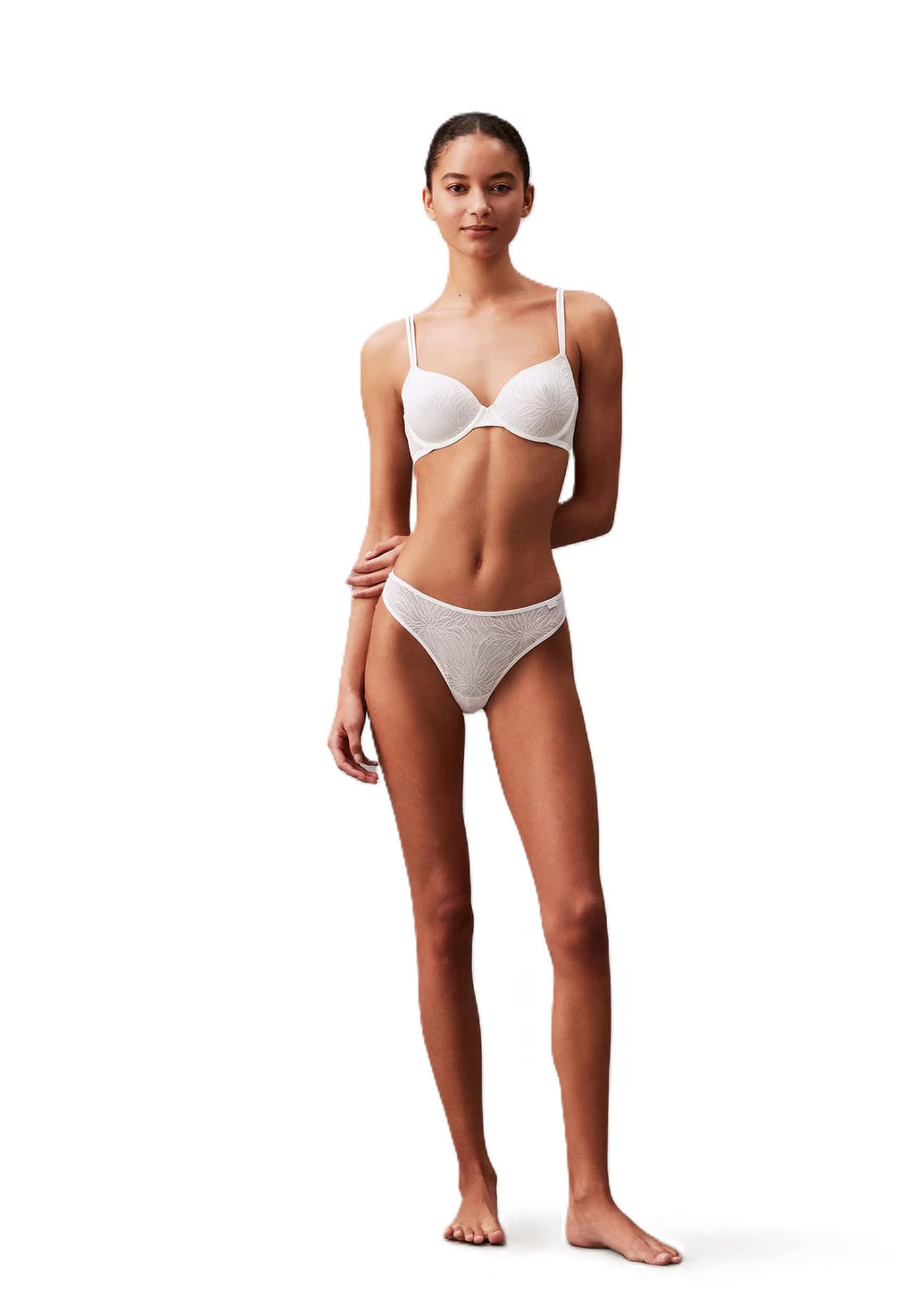 Calvin Klein Biustonosz Sheer Marq Lace Underwire, podwójne ramiączka