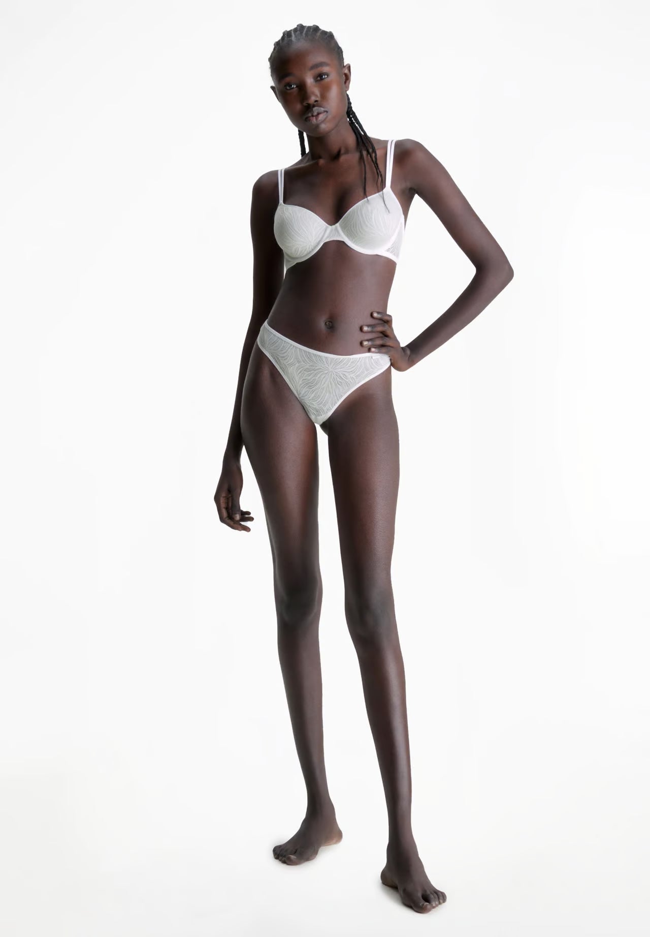 Calvin Klein Biustonosz Sheer Marq Lace Underwire, podwójne ramiączka