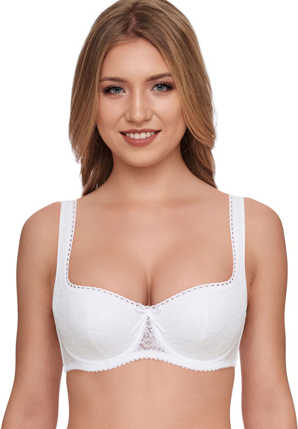 Biustonosz Dirndl, fiszbiny, koronka kwiatowa, dla kobiet