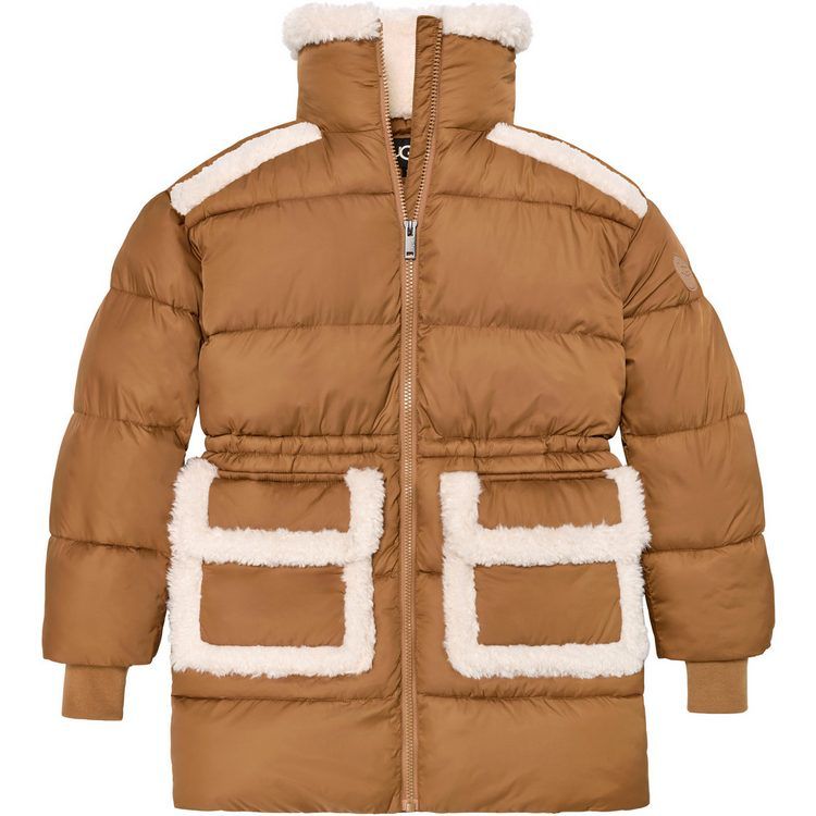 UGG Gewatteerde jas W AMALOWY PLUSZOWY PŁASZCZ PUSZKOWY